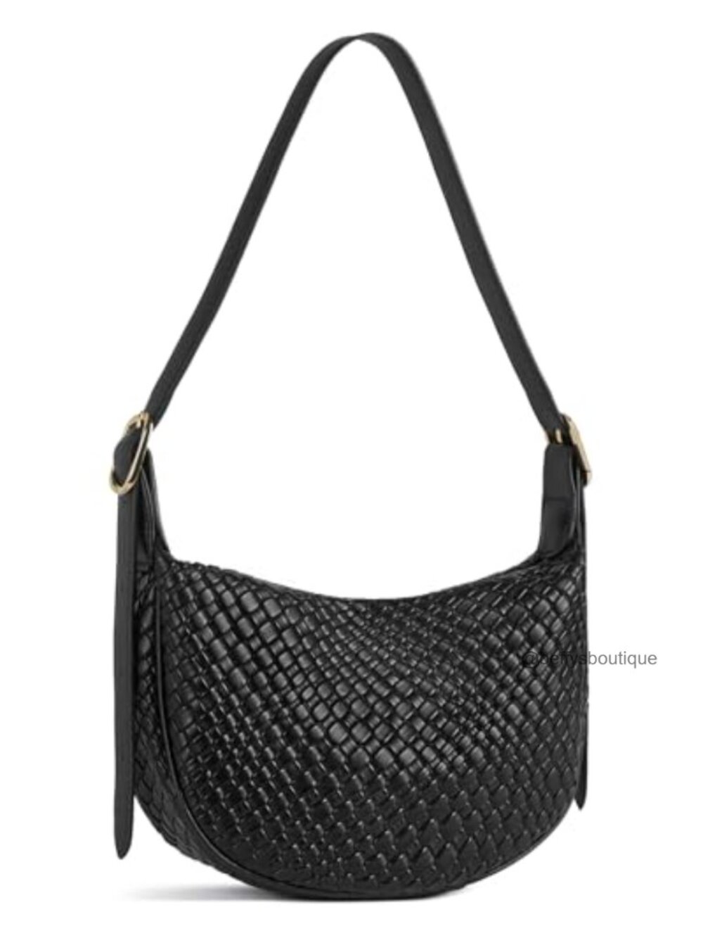 Vegan Leather Crescent Crossbody Hobo Bag Adjustable Strap